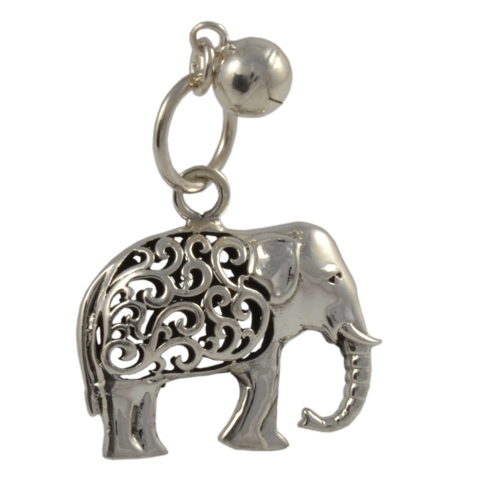 Sterling Silver Royal Elephant Pendant